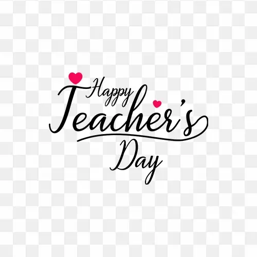 Happy Teachers day stock png letter design